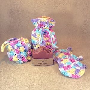 Handmade Crochet Spa / Travel Set